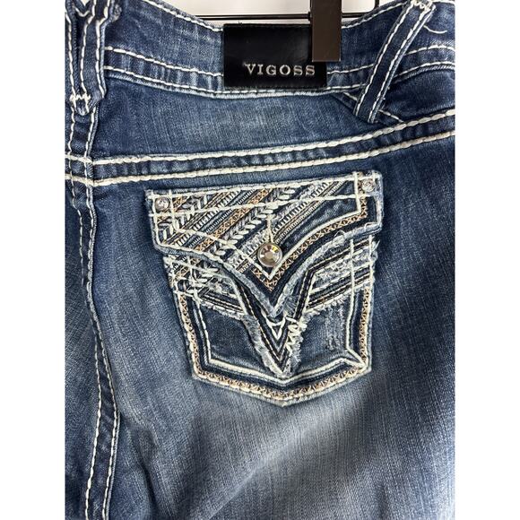 Vigoss The New York Capri Jeans Embellished Thick Stitch Women's Plus Size 20 - Picture 12 of 16